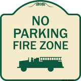 No Parking, Fire Zone With Graphic