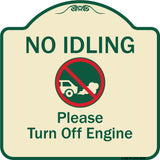 No Idling, Please Turn Off Engine With Graphic