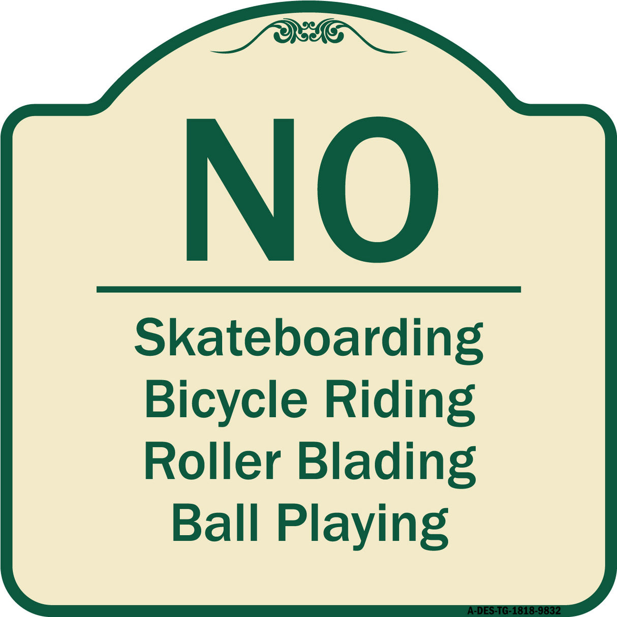 No - Bicycle Riding, Roller Blading, Ball Playing