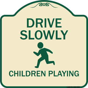 Drive Slowly Children Playing