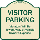 Visitor Parking Violators Will Be Towed Away At Vehicle Owner's Expense