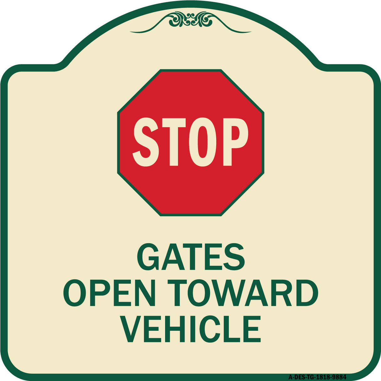 Stop, Gates Open Toward Vehicle