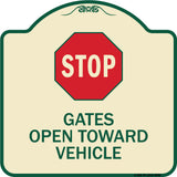 Stop, Gates Open Toward Vehicle