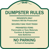 Residents Only Violators Prosecuted Bag Your Trash No Parking In Front Of Dumpster