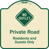 Private Road Residents And Guests Only With No Outlet Symbol