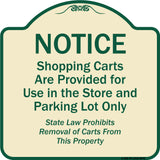 Notice - Shopping Carts Are Provided For Use In The Store And Parking Lot Only