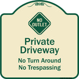 No Turn Around Or Trespassing With No Outlet Symbol