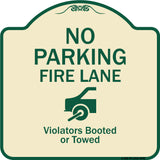 No Parking Fire Lane (With Graphic) Violators Booted Or Towed
