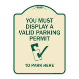 You Must Display A Valid Parking Permit to Park Here (With Parking Permit Graphic)