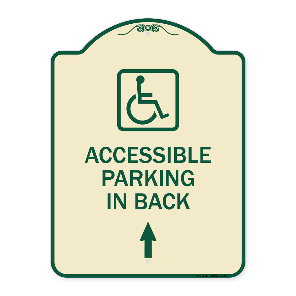 With NY - Approved Isa Symbol Accessible Parking on Up Arrow (With Graphic)