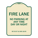 Wisconsin Fire Lane No Parking at Anytime Day or Night