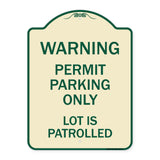 Warning Permit Parking Only Lot Is Patrolled