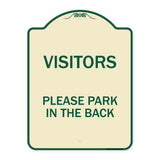 Visitors Please Park in the Back