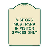 Visitors Parking Sign Visitors Must Park in Visitor Spaces Only