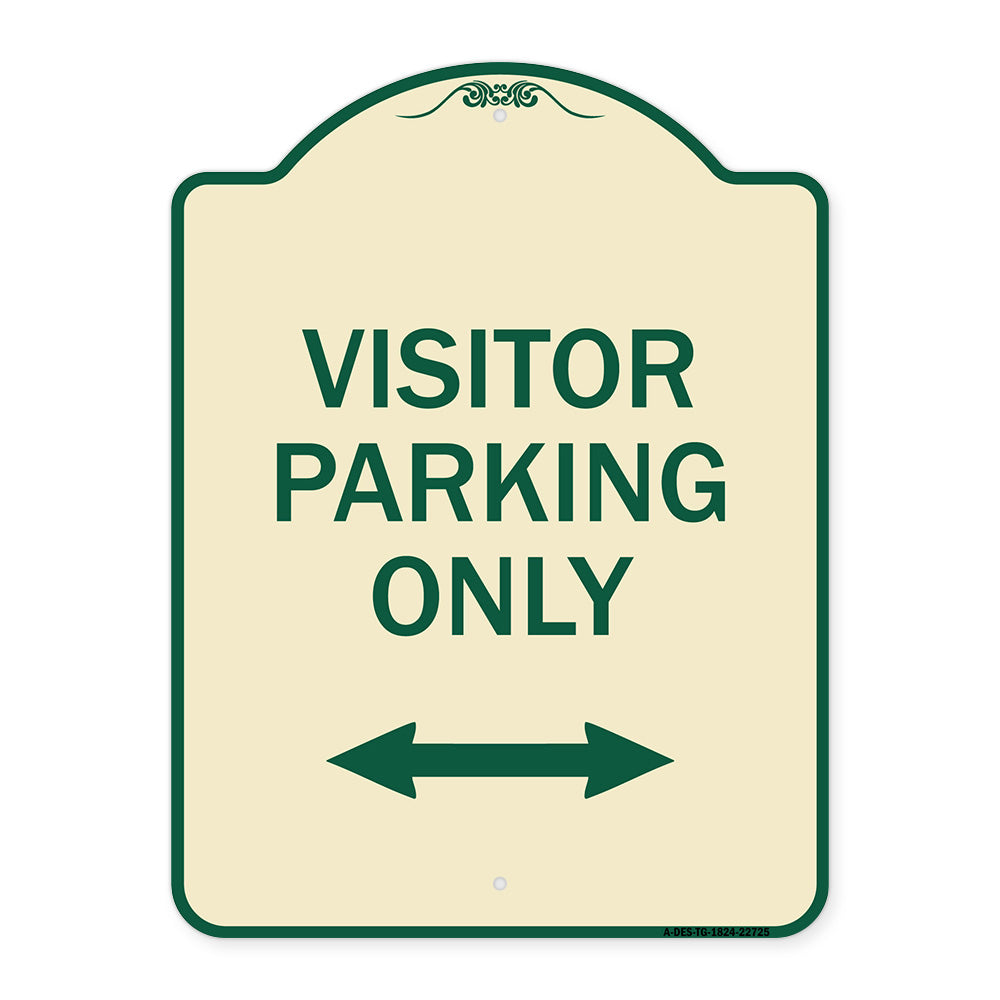 Visitor Parking Sign Visitor Parking Only (With Bidirectional Arrow)