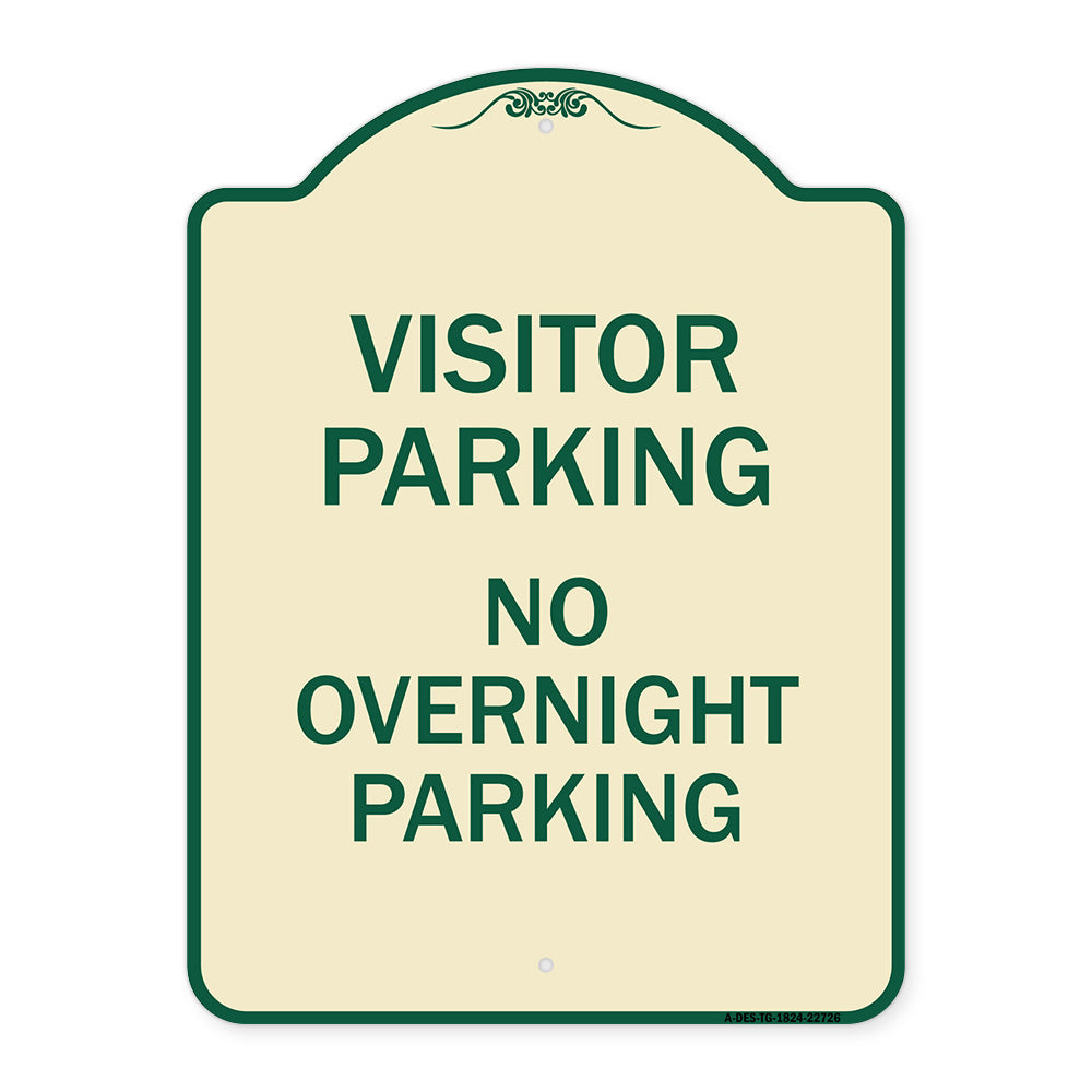 Visitor Parking Sign Visitor Parking No Overnight Parking