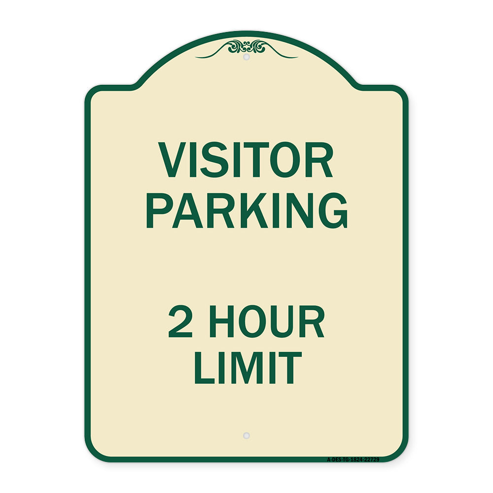 Visitor Parking Sign Visitor Parking 2 Hour Limit