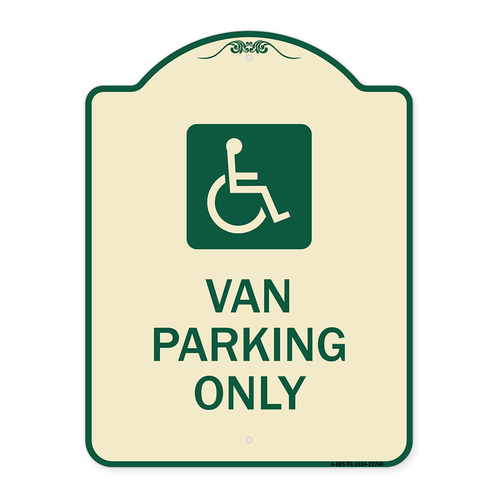 Van Parking Only (With Handicap Symbol)