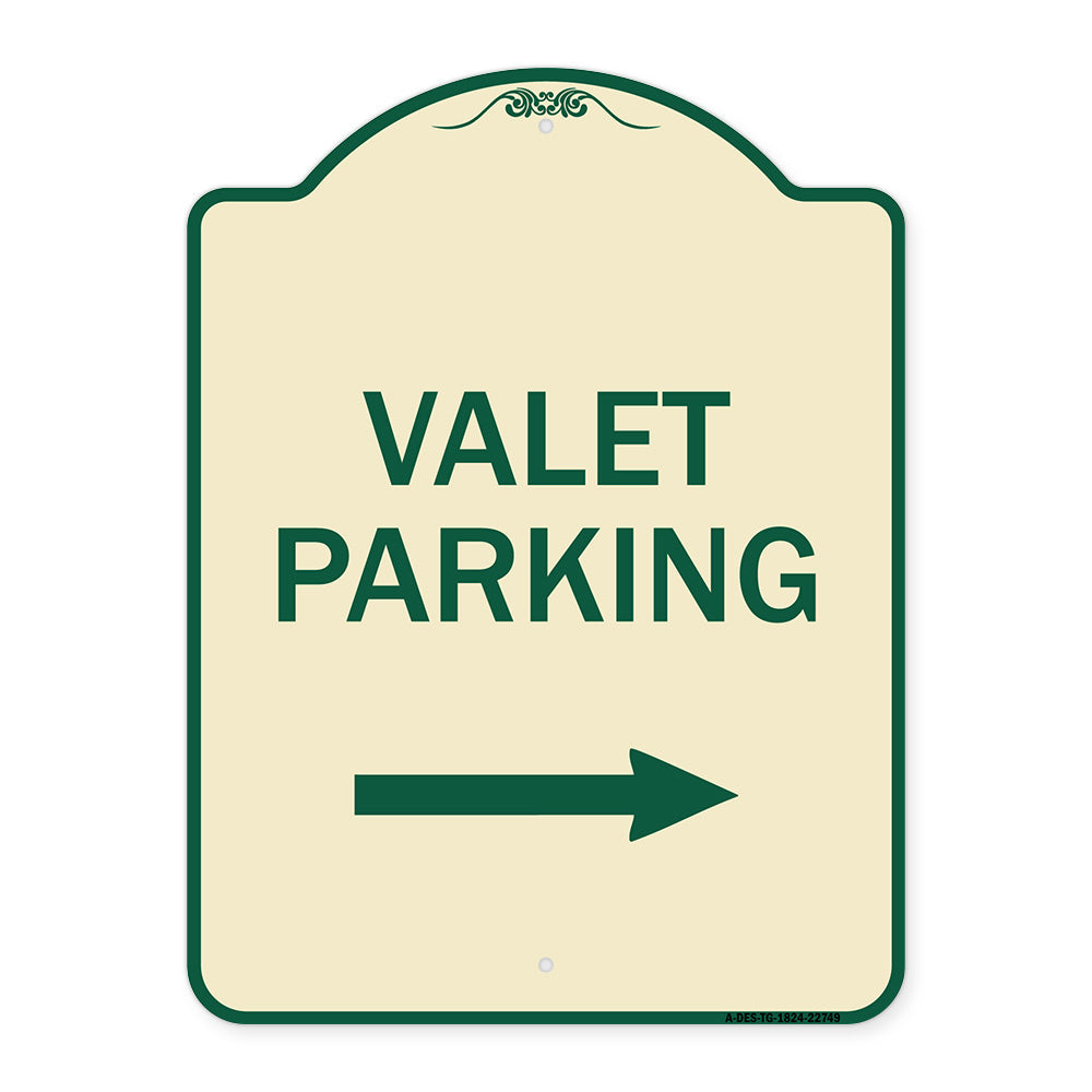 Valet Parking with Right Arrow