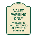 Valet Parking Only Violators Will Be Towed at Owner's Expenses