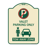 Valet Parking Only Tow Away Zone with Car Graphic