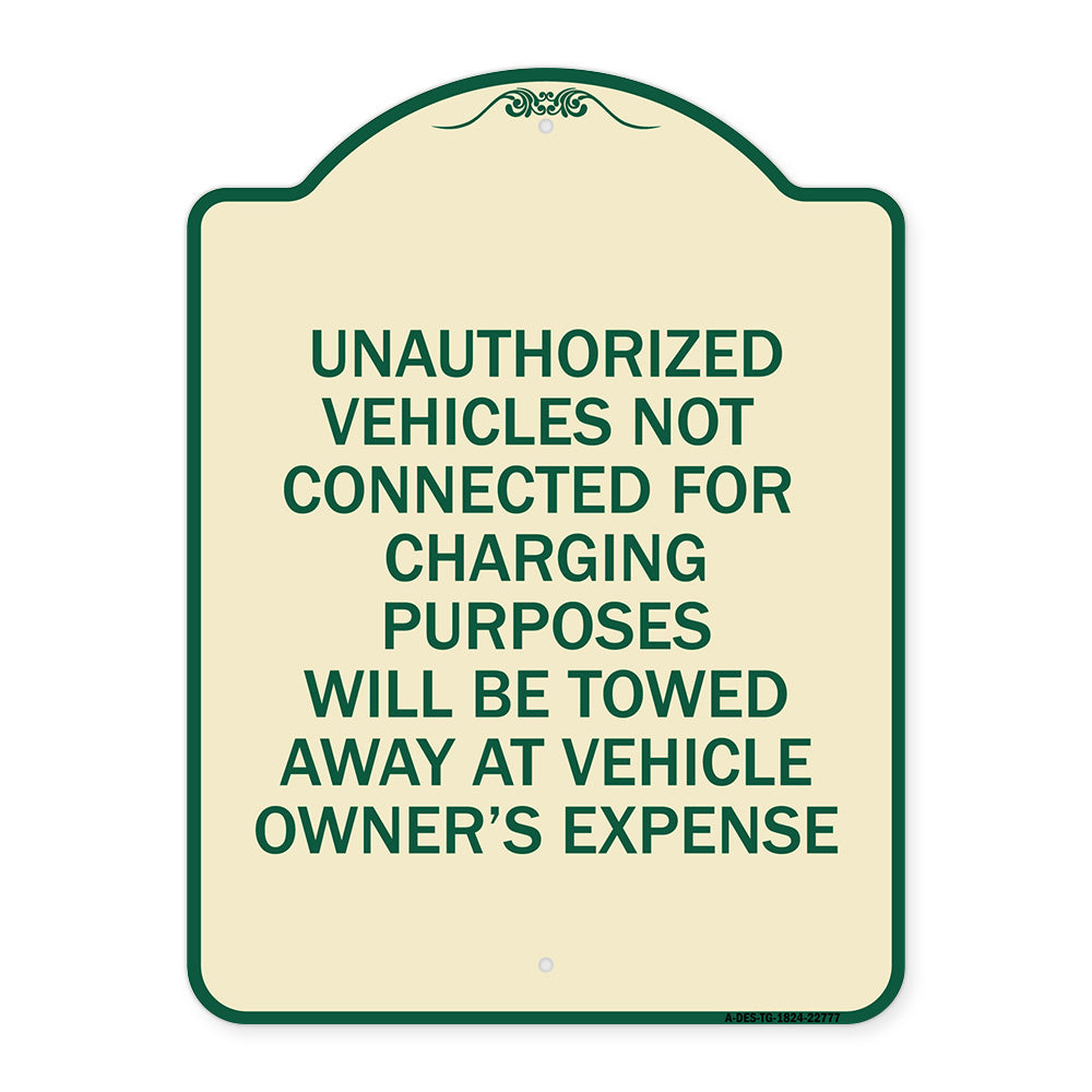Unauthorized Vehicles Not Connected for Charging Purpose Will Be Towed