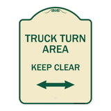 Truck Turn Area Keep Clear (With Bidirectional Arrow)