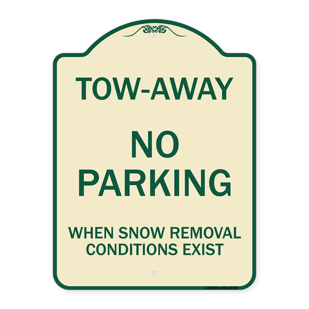 Tow-Away No Parking When Snow Removal Conditions Exist