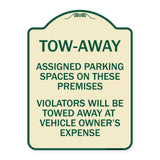Tow Zone Assigned Parking Spaces on These Premises Violators Will Be Towed Away at Vehicle Owner's Expense