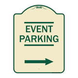 Thanks for Coming Turn Right for Exit Event Parking with Right Arrow