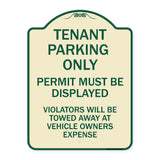 Tenant Parking Only Display Permit Violators Towed at Owner Expense