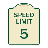Speed Regulation Sign Speed Limit 5 Mph