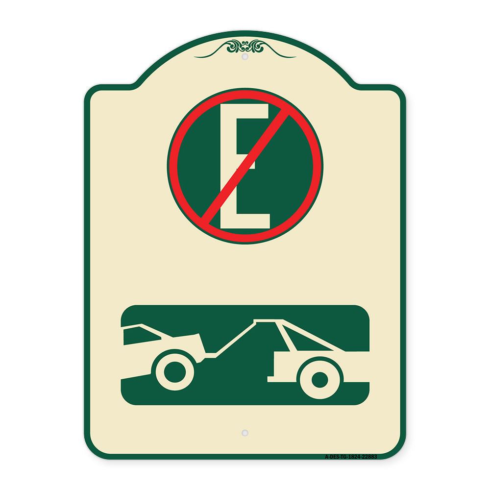 Spanish Parking Control Sign No Estacionar (No Parking) (With Symbol)