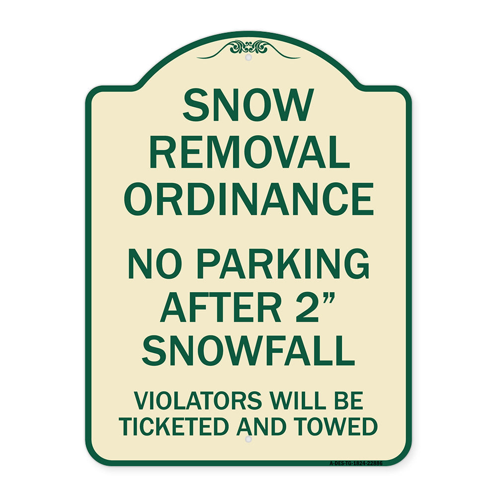 Snow Removal Ordinance - No Parking After 2 Snowfall