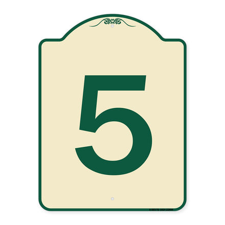 Sign with Number 5