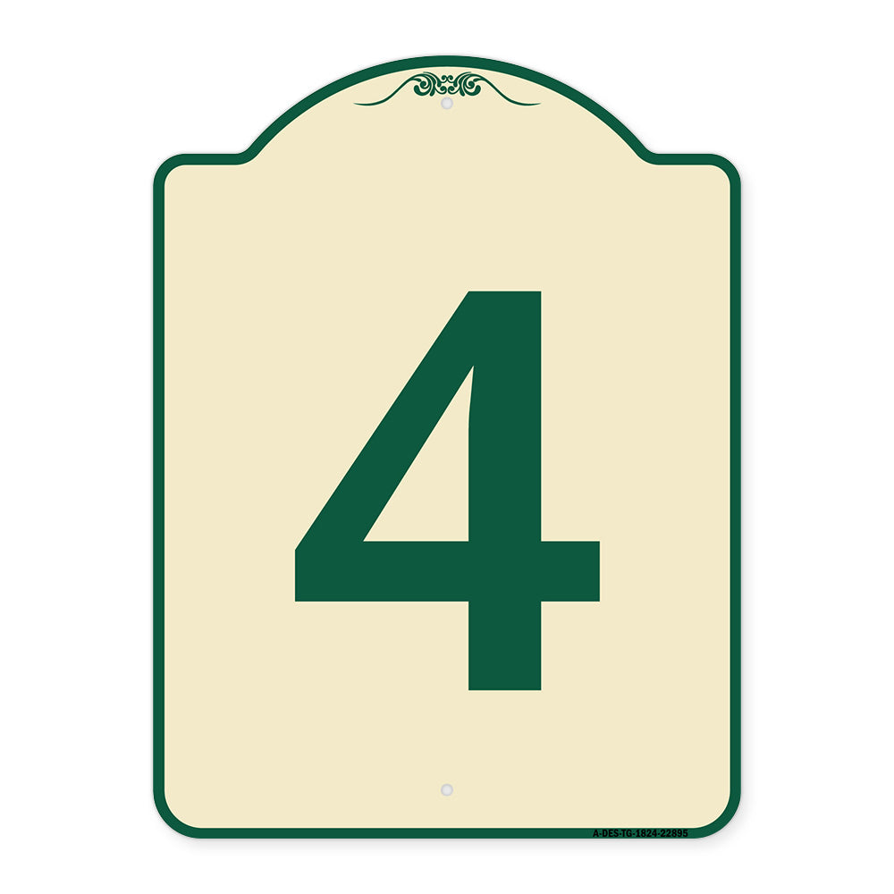 Sign with Number 4