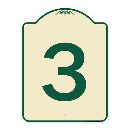 Sign with Number 3