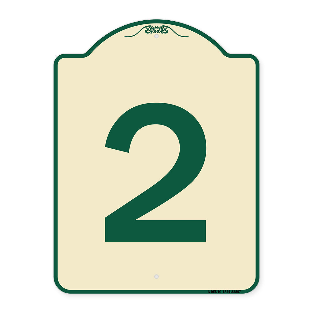Sign with Number 2