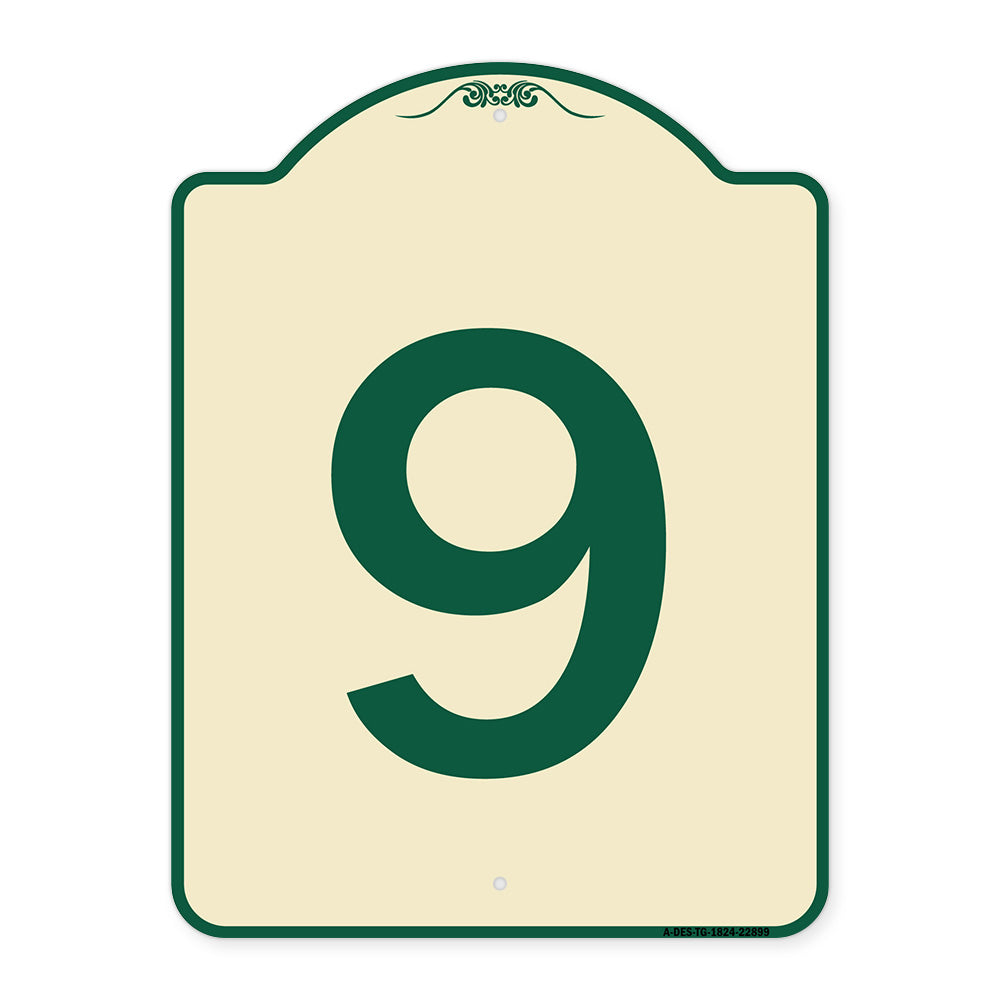 Sign with Number '9