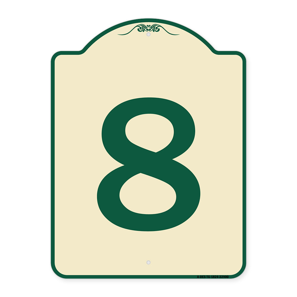Sign with Number '8