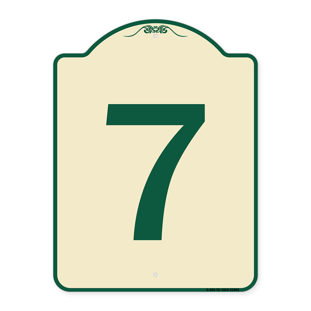 Sign with Number '7