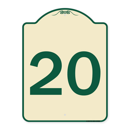 Sign with Number '20