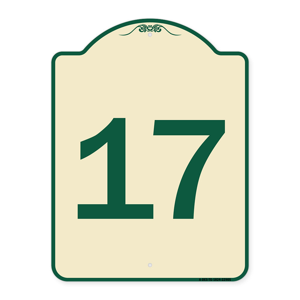 Sign with Number '17