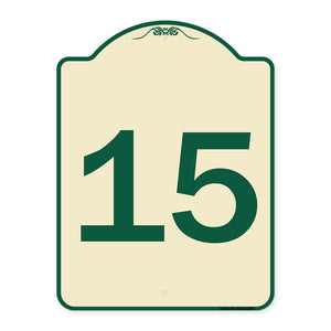 Sign with Number '15