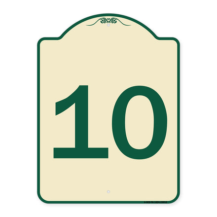 Sign with Number '10