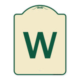 Sign with Letter W