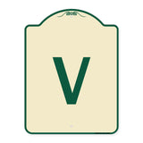 Sign with Letter V