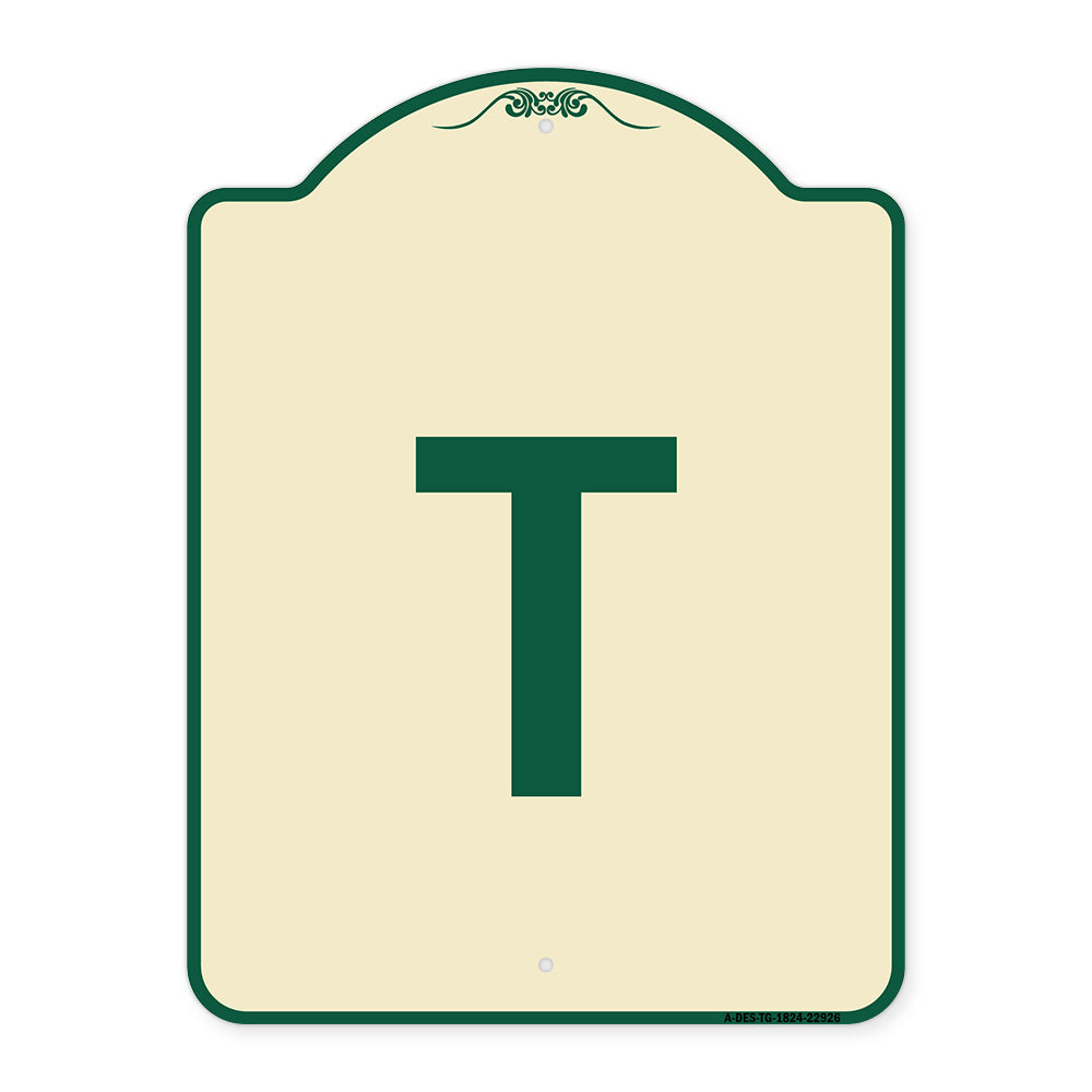 Sign with Letter T