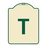 Sign with Letter T