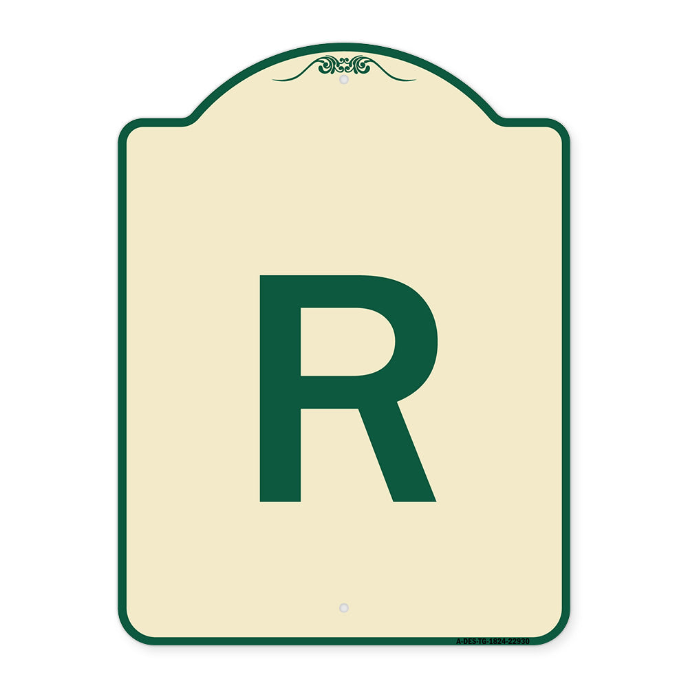 Sign with Letter R